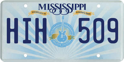 MS license plate HIH509