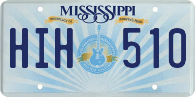 MS license plate HIH510