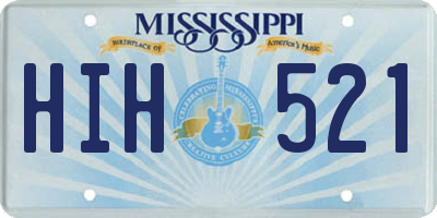 MS license plate HIH521