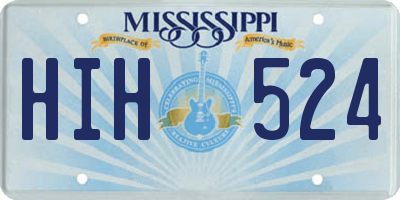MS license plate HIH524