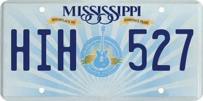 MS license plate HIH527