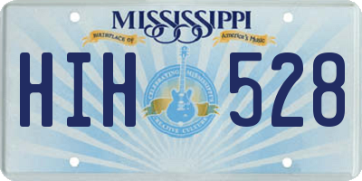 MS license plate HIH528