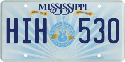 MS license plate HIH530