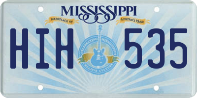 MS license plate HIH535
