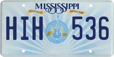 MS license plate HIH536