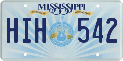 MS license plate HIH542