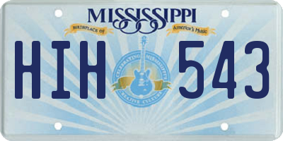 MS license plate HIH543