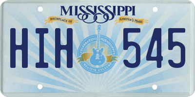 MS license plate HIH545