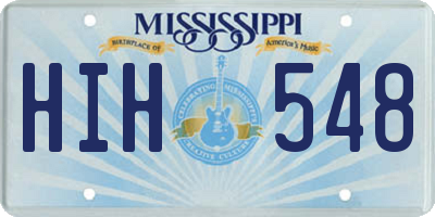 MS license plate HIH548