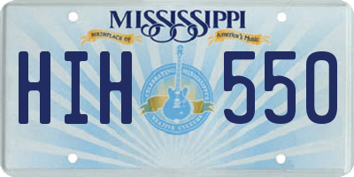 MS license plate HIH550