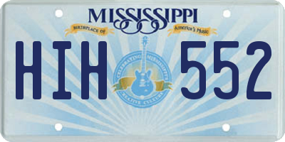 MS license plate HIH552