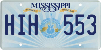 MS license plate HIH553