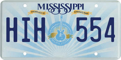 MS license plate HIH554
