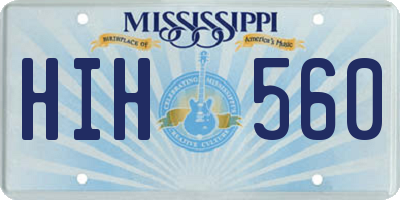 MS license plate HIH560