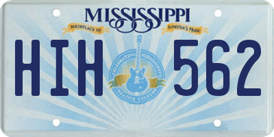 MS license plate HIH562
