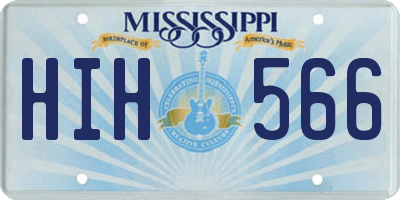 MS license plate HIH566