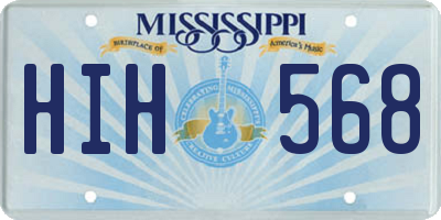 MS license plate HIH568