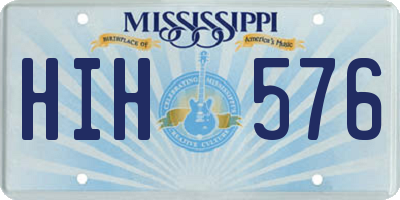 MS license plate HIH576