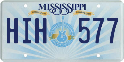 MS license plate HIH577