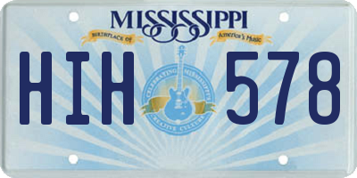 MS license plate HIH578