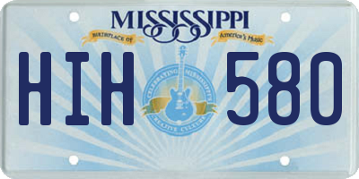 MS license plate HIH580