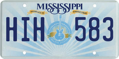 MS license plate HIH583
