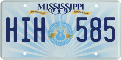 MS license plate HIH585