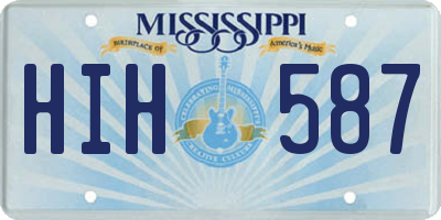 MS license plate HIH587