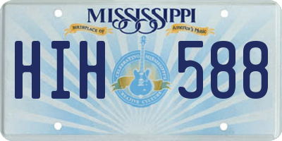 MS license plate HIH588