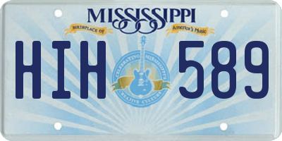 MS license plate HIH589