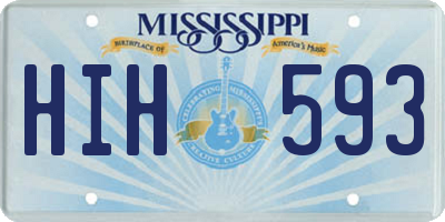 MS license plate HIH593