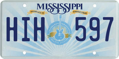 MS license plate HIH597