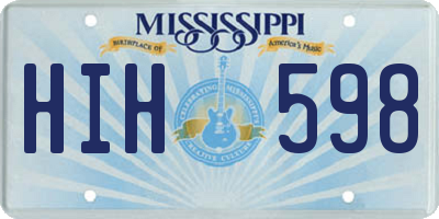 MS license plate HIH598