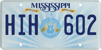 MS license plate HIH602
