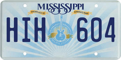 MS license plate HIH604
