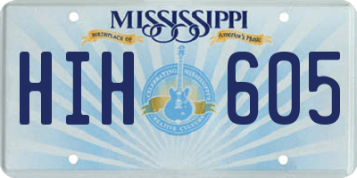 MS license plate HIH605