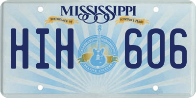 MS license plate HIH606