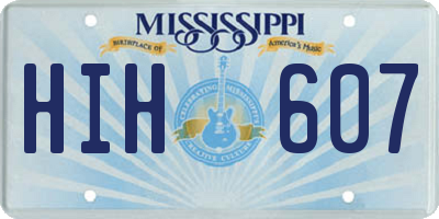 MS license plate HIH607