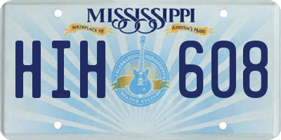 MS license plate HIH608