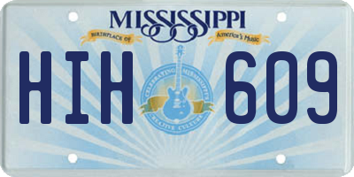 MS license plate HIH609
