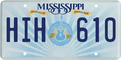 MS license plate HIH610