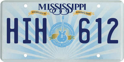 MS license plate HIH612