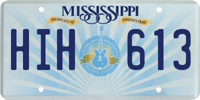 MS license plate HIH613