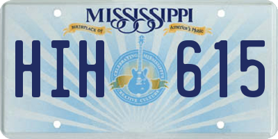 MS license plate HIH615