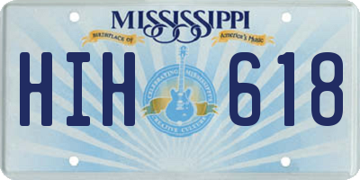 MS license plate HIH618