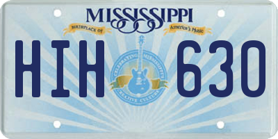 MS license plate HIH630