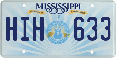 MS license plate HIH633