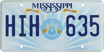 MS license plate HIH635