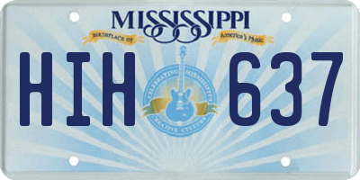 MS license plate HIH637