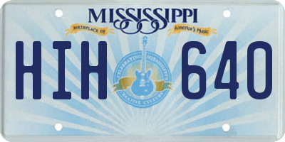 MS license plate HIH640